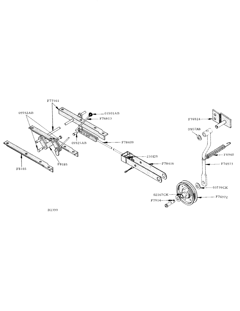 Схема запчастей Case IH 800 - (074) - MAIN COMBINE DRIVE IDLER ASSEMBLY (72) - SEPARATION