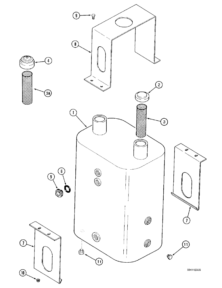 Схема запчастей Case IH 2188 - (8-02) - HYDRAULIC RESERVOIR (07) - HYDRAULICS