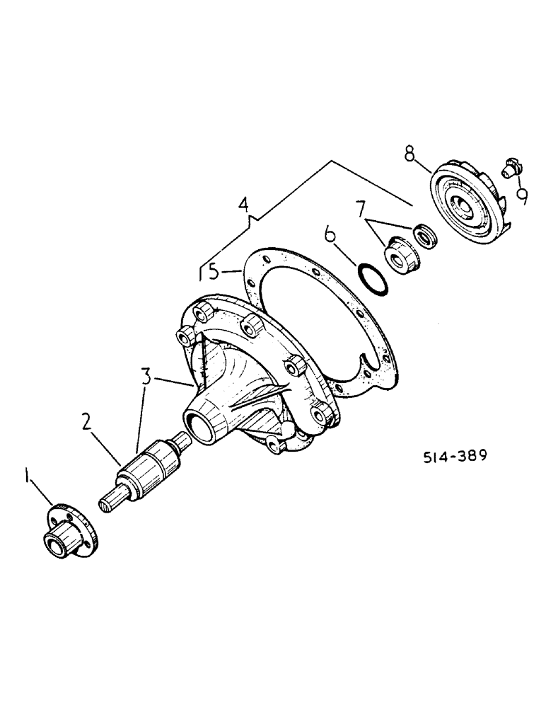 Схема запчастей Case IH 785 - (12-051) - WATER PUMP Power