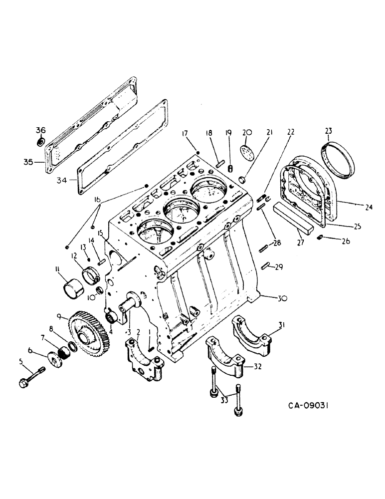 Схема запчастей Case IH 385 - (12-17) - POWER, CRANKCASE AND RELATED PARTS Power