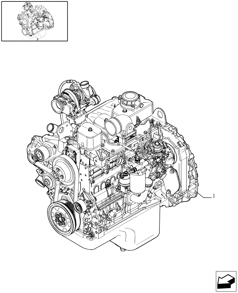 Схема запчастей Case IH PX110 - (0.02.1[01]) - ENGINE - (504062642) (02) - ENGINE