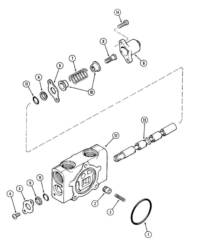 Схема запчастей Case IH 2255 - (8-36) - 1343404C1 SECTION ASSEMBLY (08) - HYDRAULICS