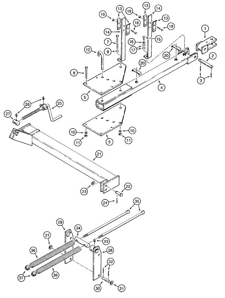 Схема запчастей Case IH 760 - (9-02) - HITCH (09) - CHASSIS/ATTACHMENTS