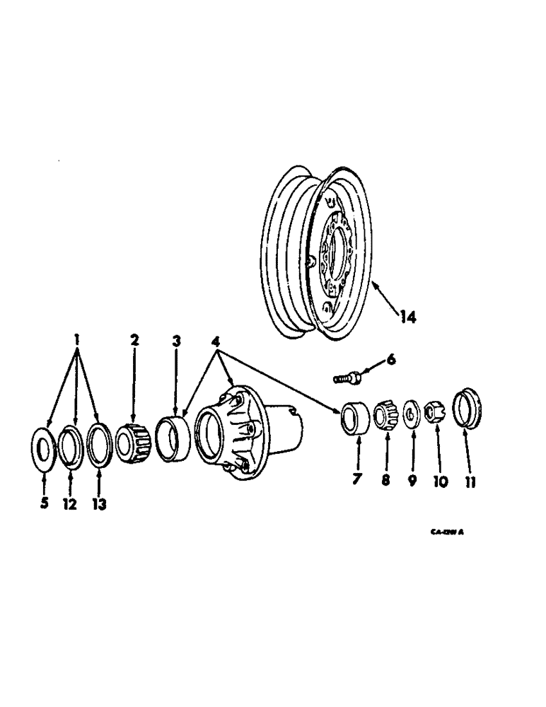 Схема запчастей Case IH 2544 - (L-06) - WHEELS AND WHEEL WEIGHTS, FRONT WHEELS, INTERNATIONAL TRACTORS WITH CAST AXLE AND FABRICATED BOLSTER Wheels & Wheel Weights