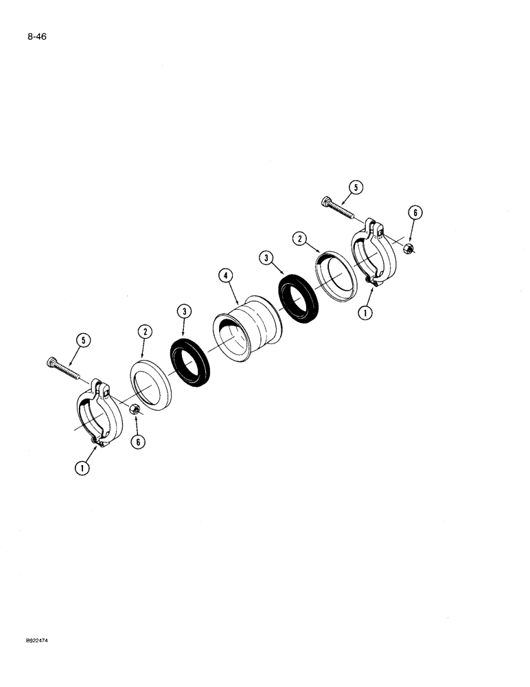 Схема запчастей Case IH 9230 - (8-046) - HYDRAULIC TUBE JOINT (08) - HYDRAULICS