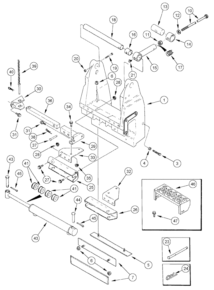 Схема запчастей Case IH 2555 - (09A-35) - DRUM SUPPORT ASSY - 5 ROW WIDE (13) - PICKING SYSTEM