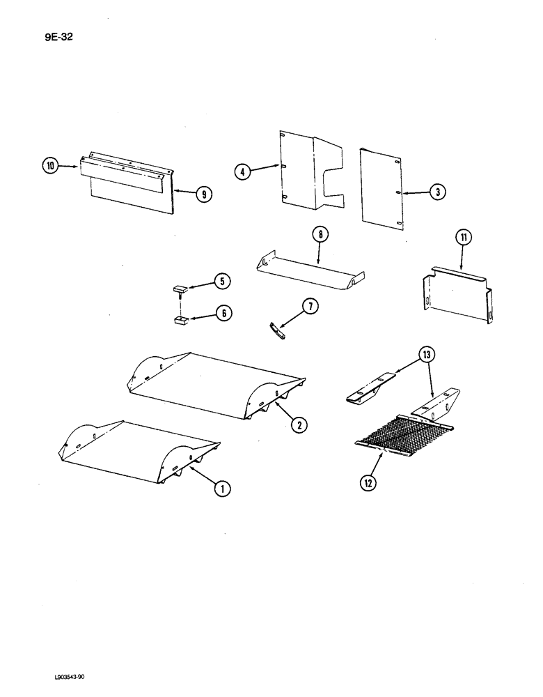 Схема запчастей Case IH 781 - (9E-32) - ADAPTING PARTS (12) - CHASSIS