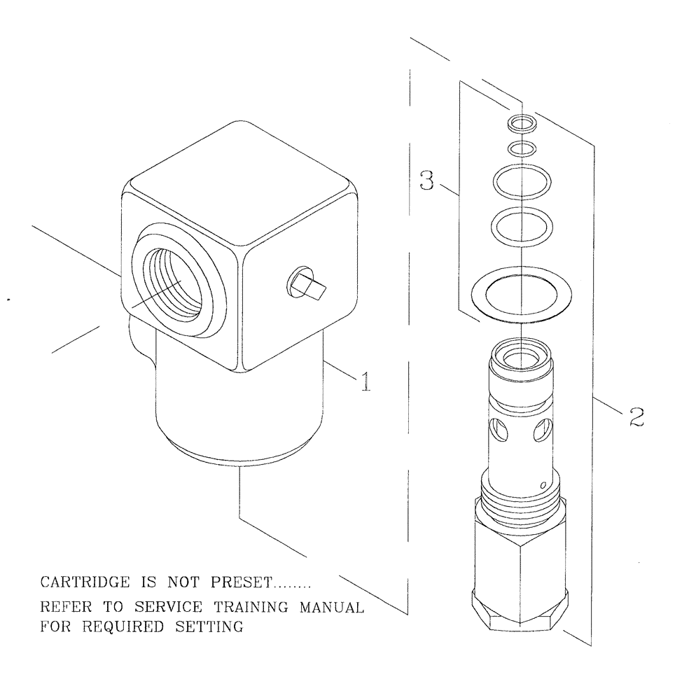 Схема запчастей Case IH 7700 - (B05[21]) - HYDRAULIC RELIEF VALVE Hydraulic Components & Circuits