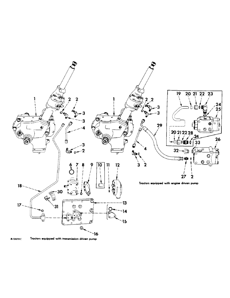 Схема запчастей Case IH 340 - (166) - STEERING MECHANISM, POWER STEERING, INTERNATIONAL 340 SERIES Steering Mechanism