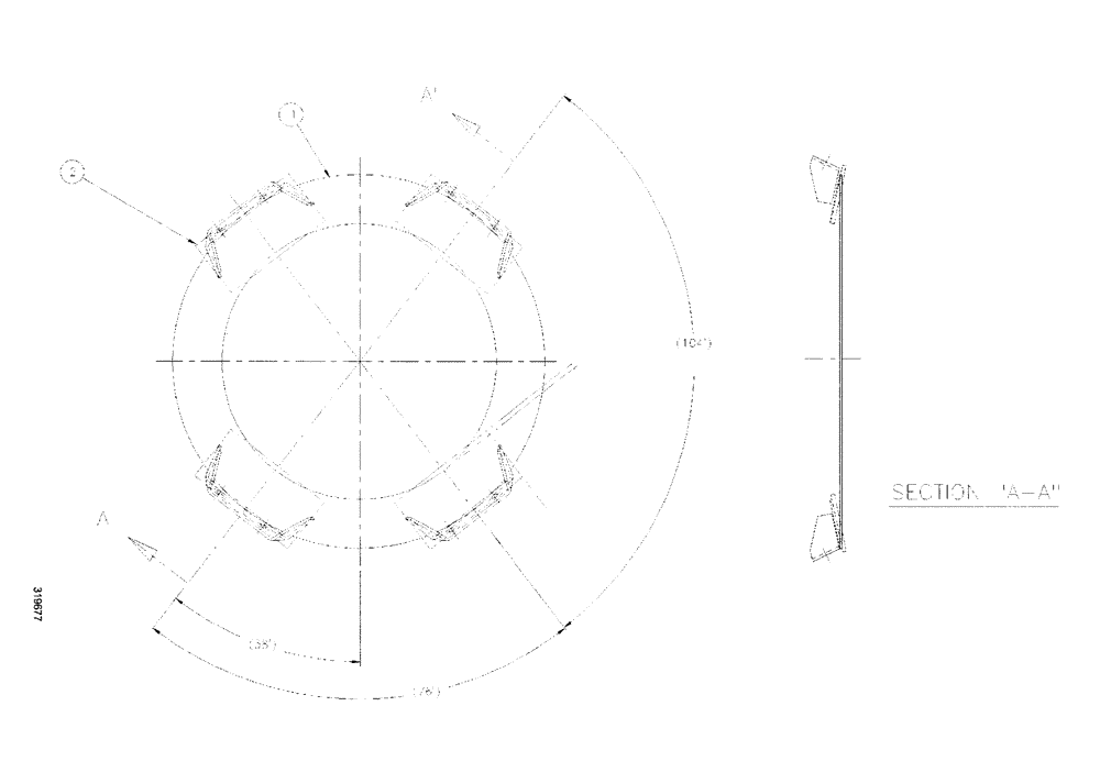 Схема запчастей Case IH SPX3200 - (09-040) - RETAINER ASSEMBLY, SPHERICAL BASKET (78) - SPRAYING