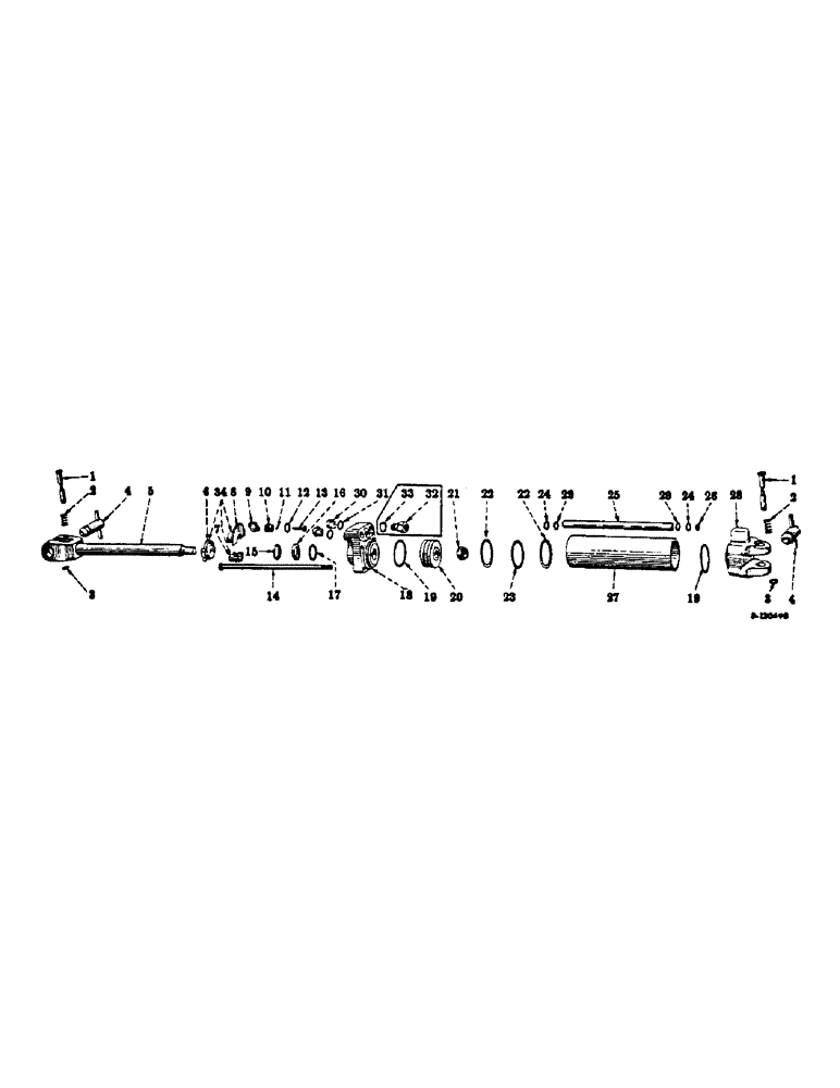 Схема запчастей Case IH 58-SERIES - (P-53) - HYDRAULIC CYLINDER, 2-1/2 X 8, DOUBLE ACTING 