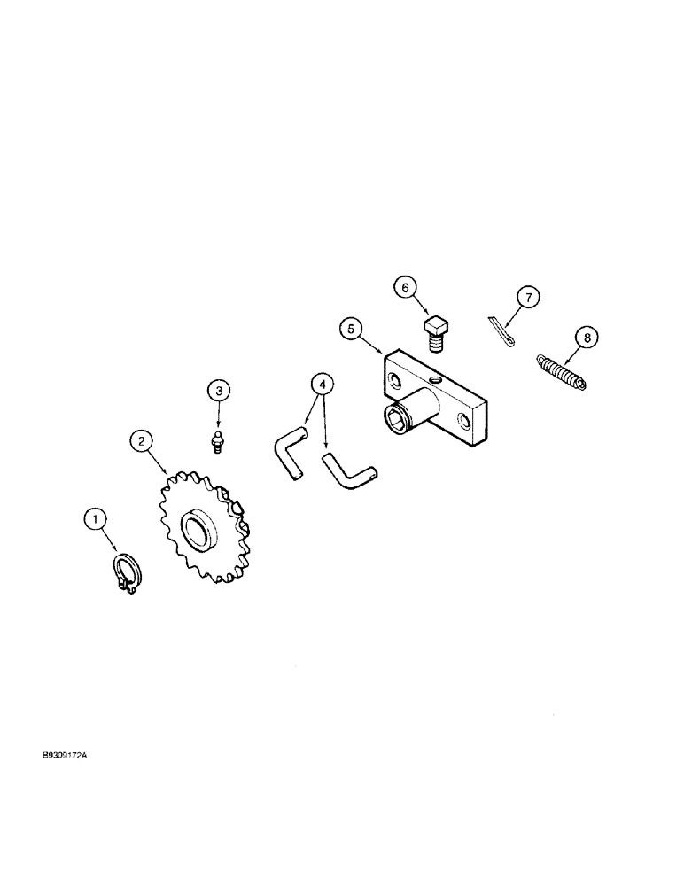 Схема запчастей Case IH 950 - (9B-04) - PRIMARY SEED DRIVE, DRIVE RATCHET SPROCKET (09) - CHASSIS/ATTACHMENTS