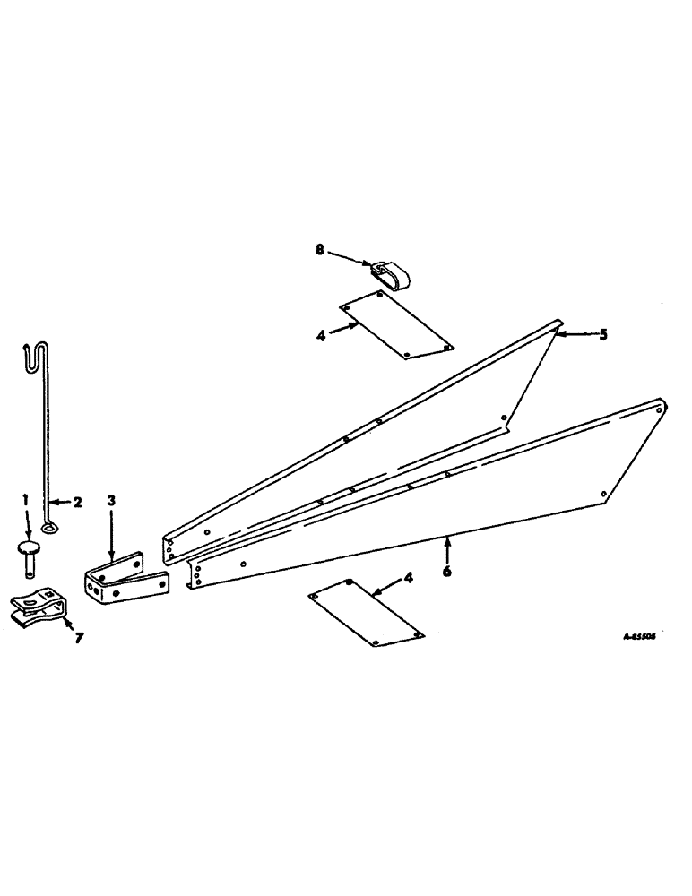 Схема запчастей Case IH 66-SERIES - (U-14) - HITCH, FOR 2 AND 4-ROW PLANTERS 