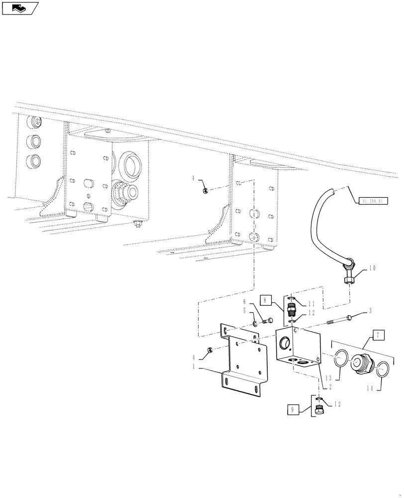 Схема запчастей Case IH TITAN 4530 - (35.300.05) - HYDRAULIC MANIFOLD MOUNTING (35) - HYDRAULIC SYSTEMS