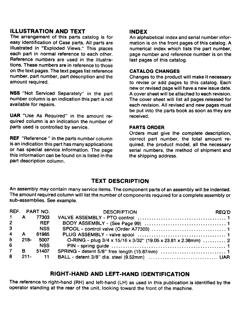 Схема запчастей Case IH 308 - (01A) - GENERAL INFORMATION 