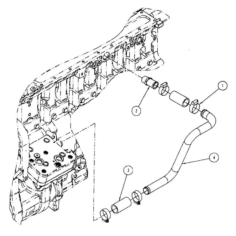 Схема запчастей Case IH FLX3330B - (02-038) - COMPRESSOR AIR INLET ARRANGEMENT (01) - ENGINE