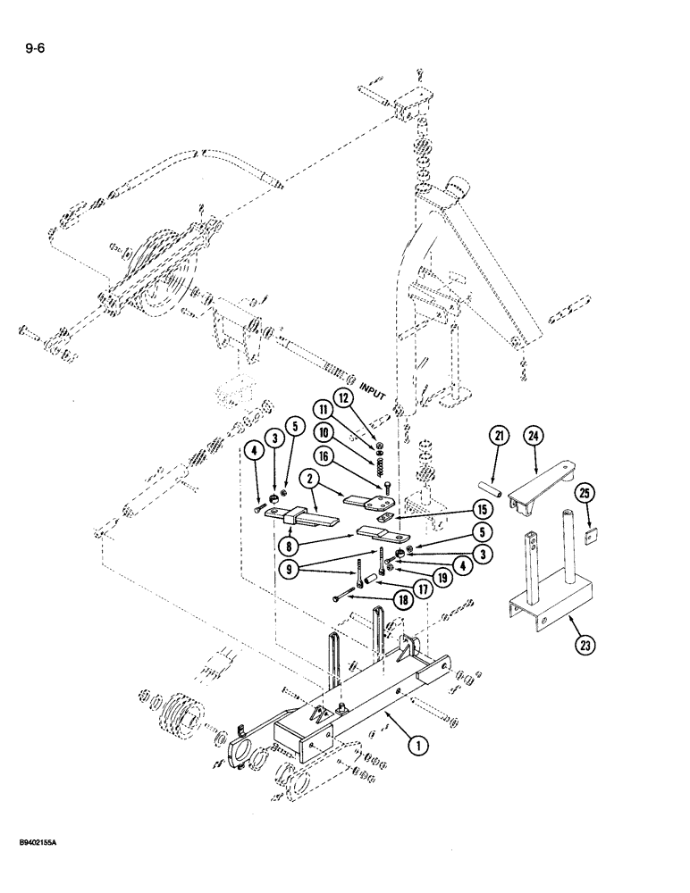 Схема запчастей Case IH 3205 - (9-06) - MAIN FRAME, LOWER (09) - CHASSIS/ATTACHMENTS