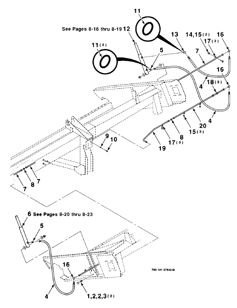 Схема запчастей Case IH 8820 - (8-08) - HYDRAULIC ASSEMBLY, 30 FOOT, REEL LIFT (08) - HYDRAULICS