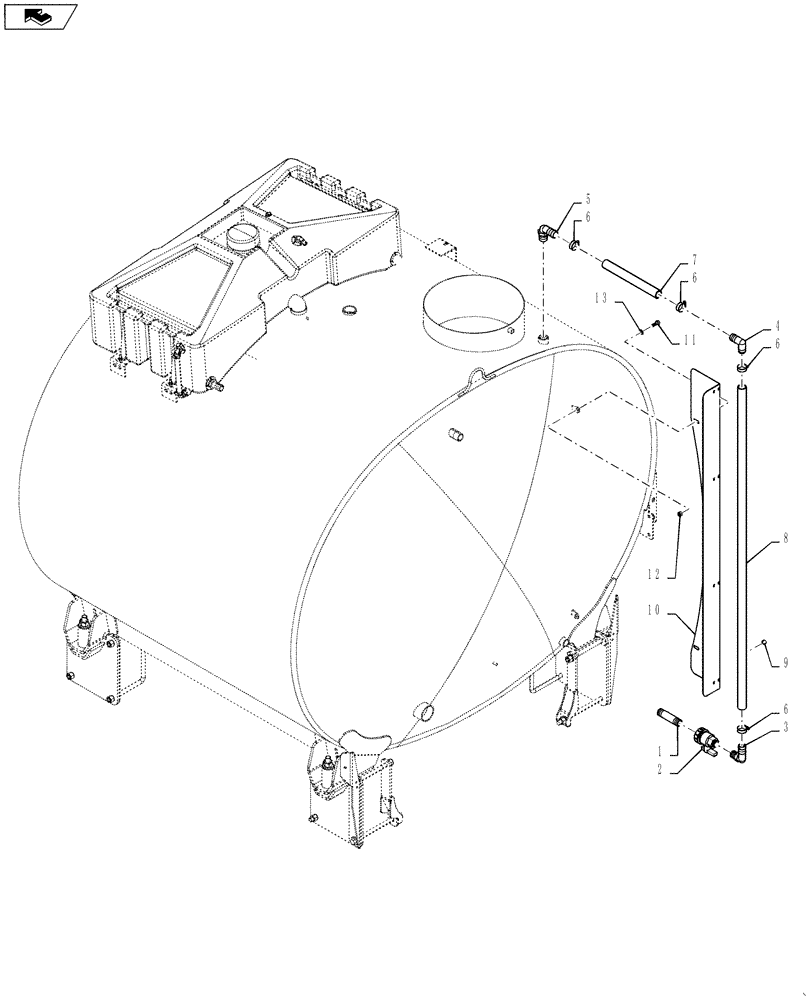 Схема запчастей Case IH 4420 - (09-086) - SIGHT GAUGE GROUP Liquid Plumbing