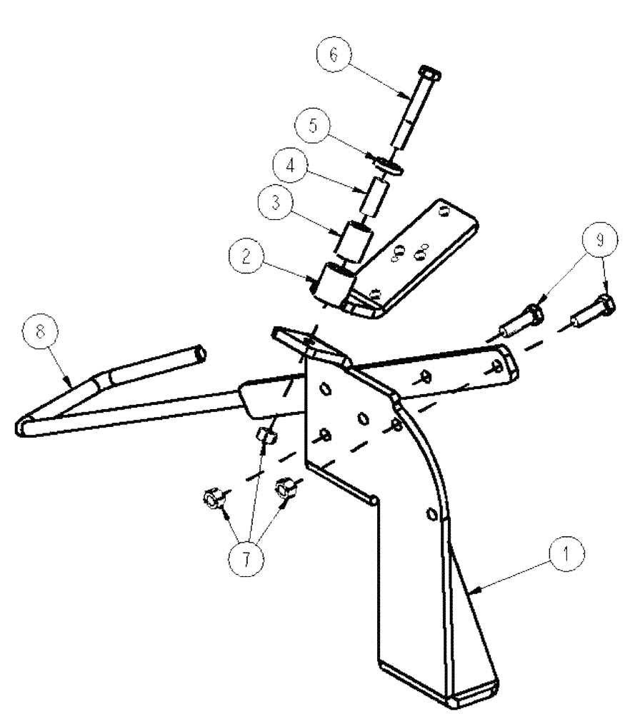 Схема запчастей Case IH SPX3200 - (04-018) - HOSE PIVOT MOUNT ASSEMBLY - LR Suspension & Frame