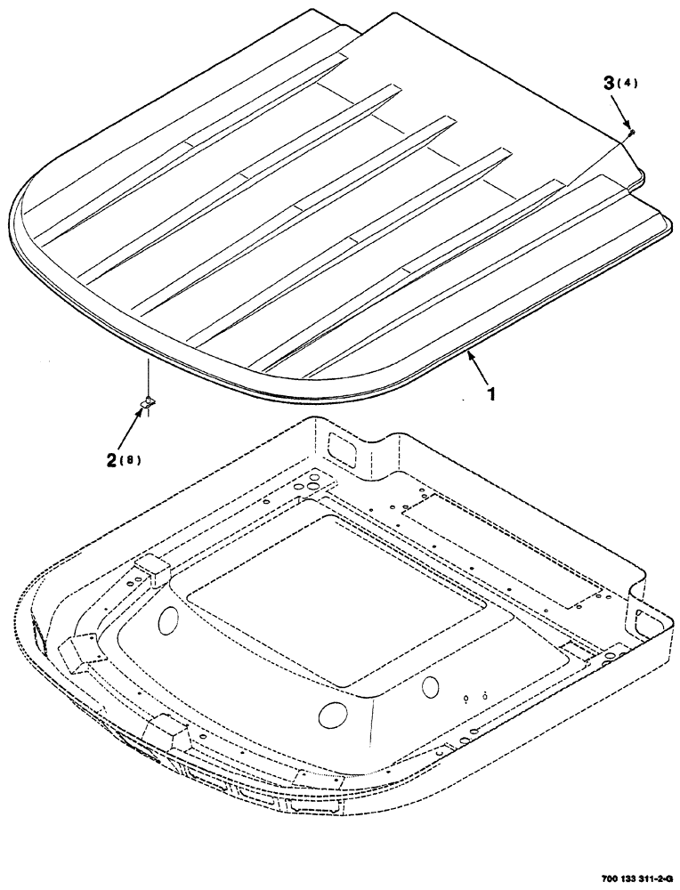 Схема запчастей Case IH 8870 - (07-20) - CAP ASSEMBLY (90) - PLATFORM, CAB, BODYWORK AND DECALS