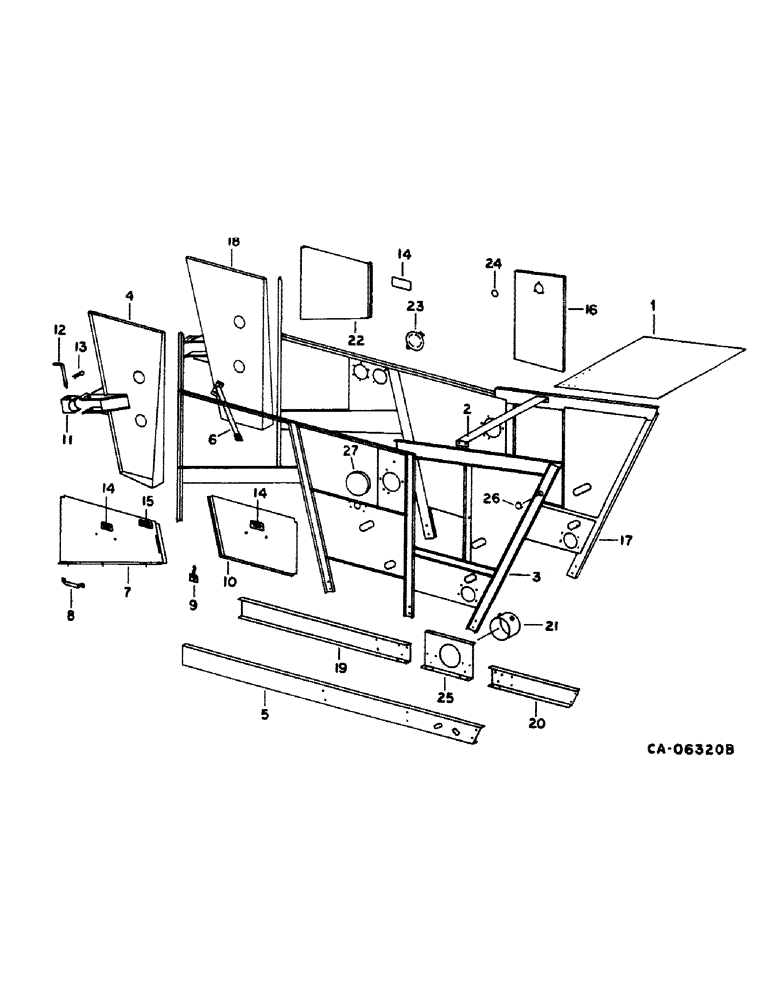 Схема запчастей Case IH 1420 - (20-01) - SEPARATOR, SEPARATOR SIDES Separation