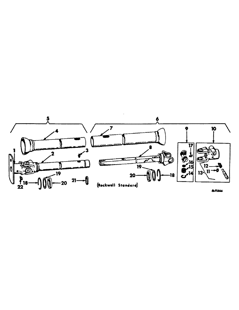 Схема запчастей Case IH 211 - (E-21) - POWER DRIVE EQUIPMENT, ROCKWELL, STANDARD,, FOR TWO OR THREE POINT HITCH 