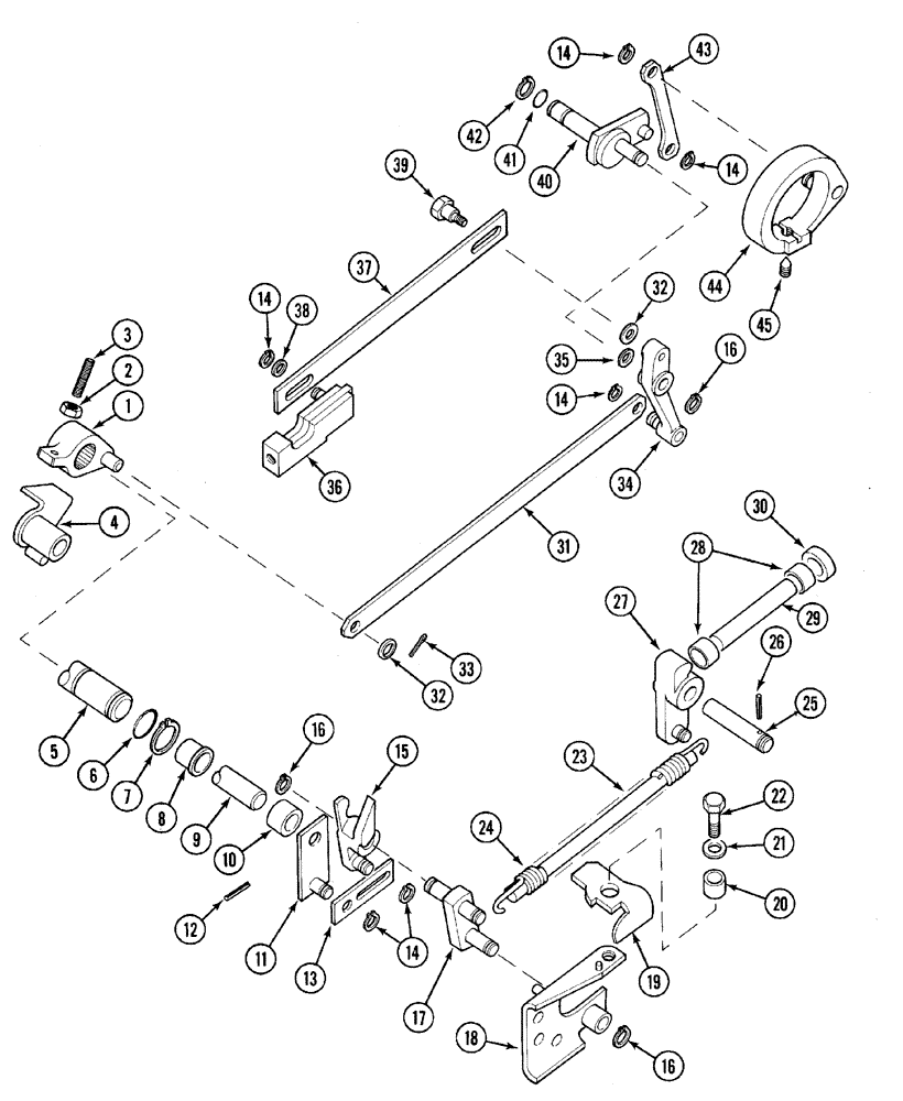 Схема запчастей Case IH C70 - (08-22) - DRAFT CONTROL LINKAGE (08) - HYDRAULICS