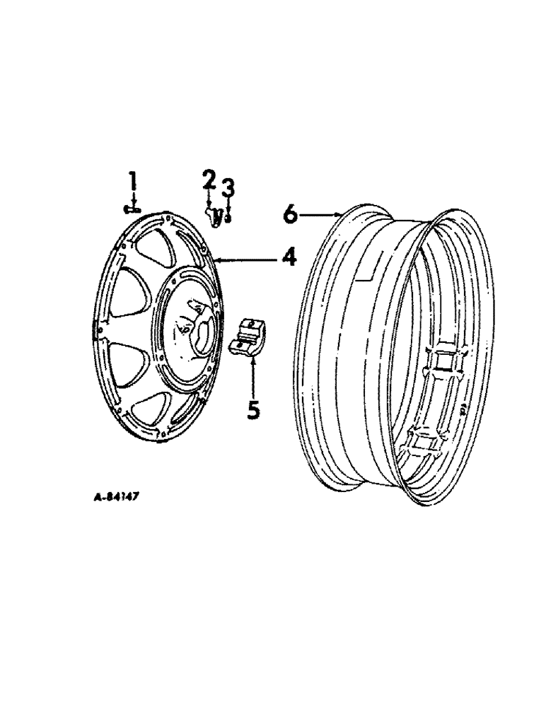 Схема запчастей Case IH 2656 - (L-09[A]) - WHEELS AND WHEEL WEIGHTS, REAR WHEELS, INTL ROW CROP, TRACTORS W/ DOUBLE RAMP TYPE CLAMP WHEELS Wheels & Wheel Weights