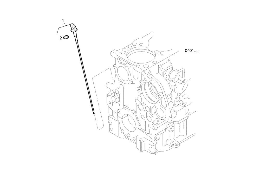 Схема запчастей Case IH F3CE0684A E001 - (2710.249) - OIL DIPSTICK 