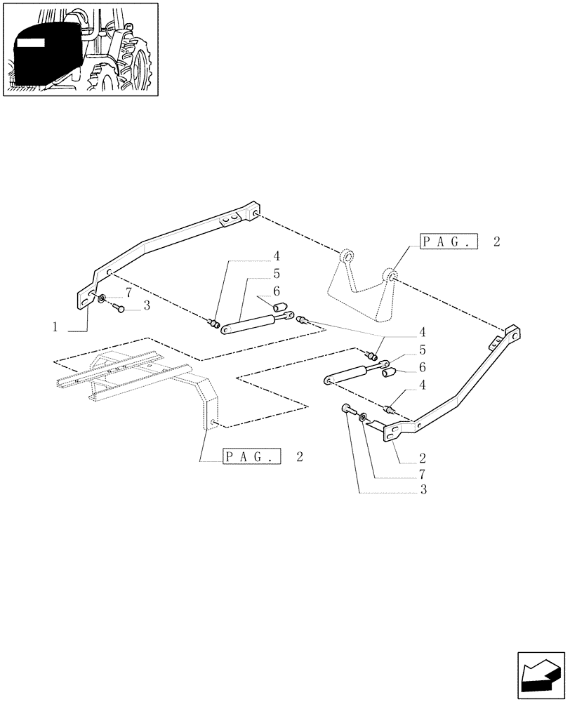 Схема запчастей Case IH MXM140 - (1.83.0[04]) - HOOD, LIFT SUPPORT (08) - SHEET METAL