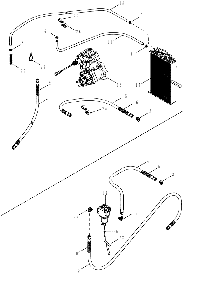 Схема запчастей Case IH MX275 - (03-09) - FUEL LINES (03) - FUEL SYSTEM