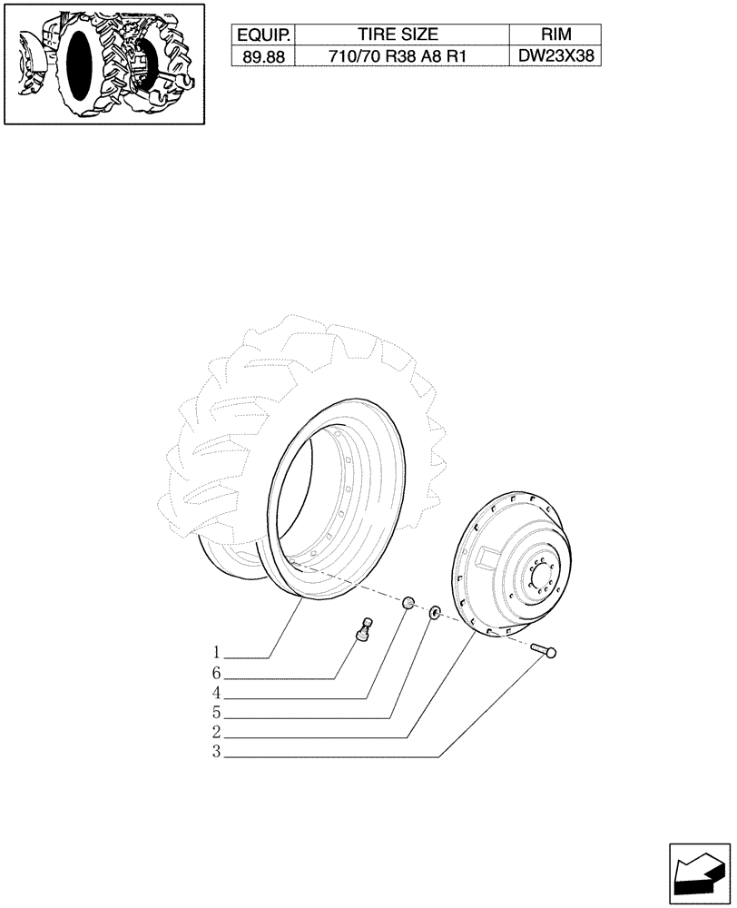 Схема запчастей Case IH MXM175 - (83.00[10]) - DRIVE WHEELS (11) - WHEELS/TRACKS