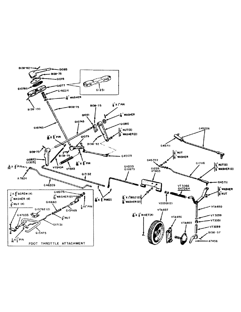 Схема запчастей Case IH 600B-SERIES - (026) - GOVERNOR, THROTTLE CONTROL AND FOOT THROTTLE (03) - FUEL SYSTEM