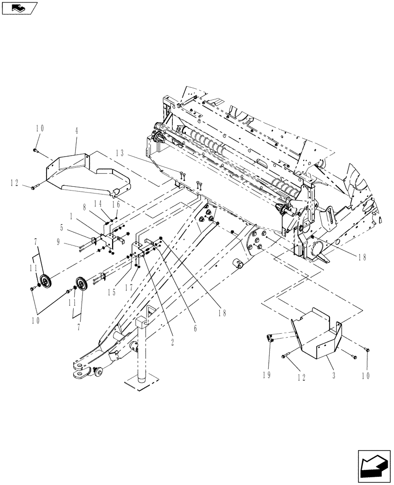 Схема запчастей Case IH RB455A - (68.180.02) - TWINE BOX (68) - TYING/WRAPPING