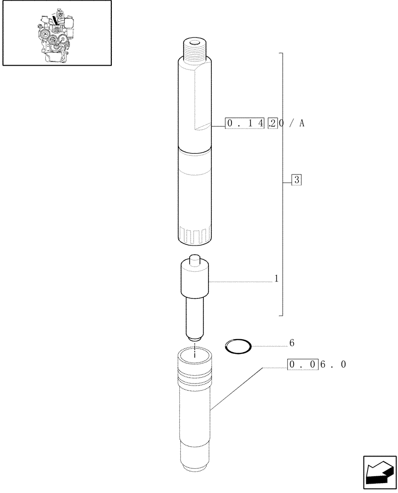 Схема запчастей Case IH JX90U - (0.14.0[03]) - FUEL SYSTEM - INJECTION PUMP (01) - ENGINE