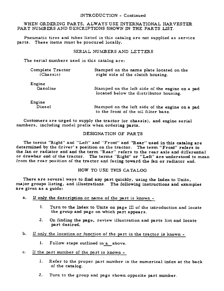 Схема запчастей Case IH 674 - (01-05) - INTRODUCTION - SERIAL NUMBER LOCATIONS (00) - GENERAL