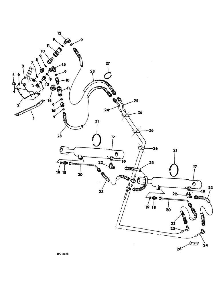 Схема запчастей Case IH 2250 - (E-20) - BOOM HYDRAULICS, LOADER VALVE TO BOOM CYLINDERS Invalid section