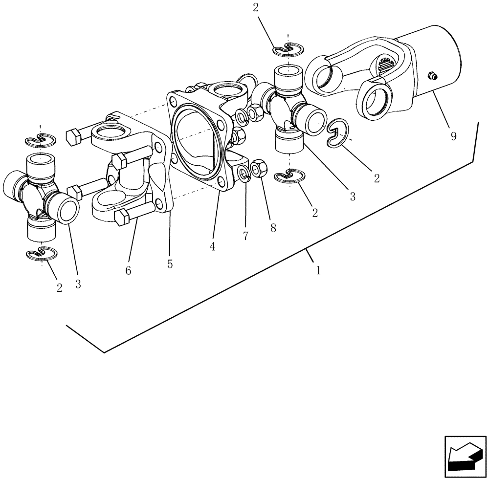 Схема запчастей Case IH 8120 - (60.150.08) - PIVOT SHAFT, FEEDER/HEADER (60) - PRODUCT FEEDING