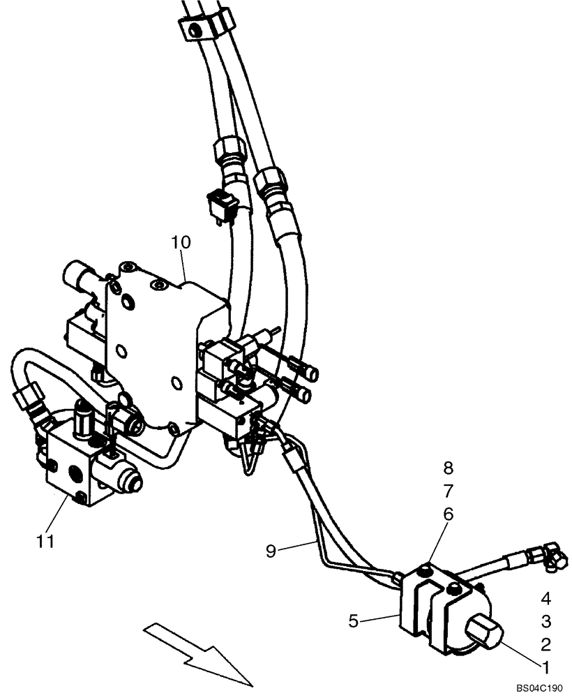 Схема запчастей Case IH 445CT - (08-14) - HYDRAULICS, ATTACHMENT - HIGH FLOW, ACCUMULATOR (08) - HYDRAULICS