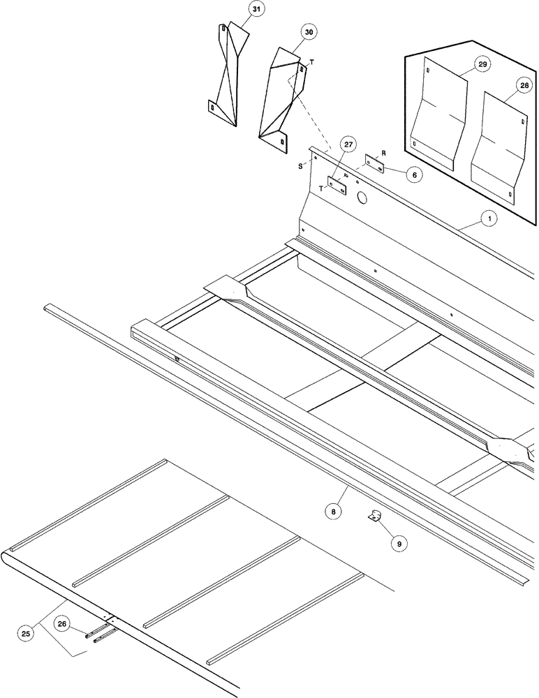 Схема запчастей Case IH 1042 - (09-09) - DRAPERS AND CARRIER DECKS 