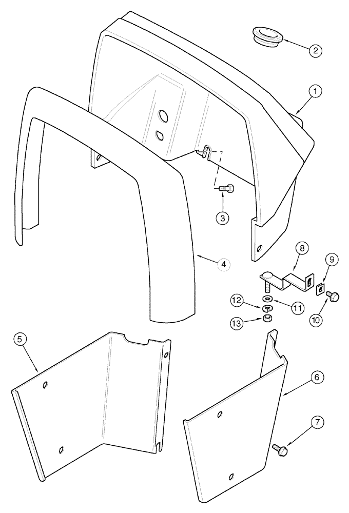 Схема запчастей Case IH C60 - (09-09) - INSTRUMENT HOUSING (09) - CHASSIS/ATTACHMENTS