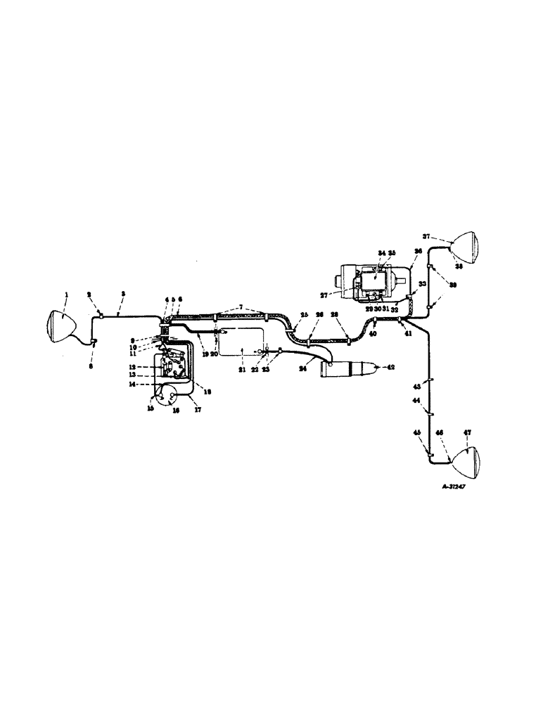 Схема запчастей Case IH FARMALL AV - (062) - ELECTRICAL SYSTEM, INDEX TO REFERENCE NUMBERS IN ILLUSTRATION (06) - ELECTRICAL SYSTEMS