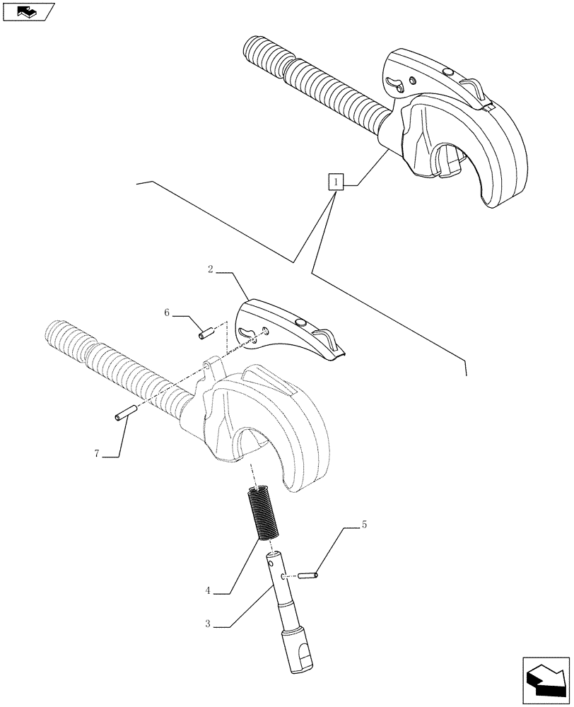 Схема запчастей Case IH FARMALL 65C - (35.120.0101[05]) - QUICK COUPLING FOR THIRD-LINK SPRAG - BREAKDOWN (VAR.332953) (35) - HYDRAULIC SYSTEMS