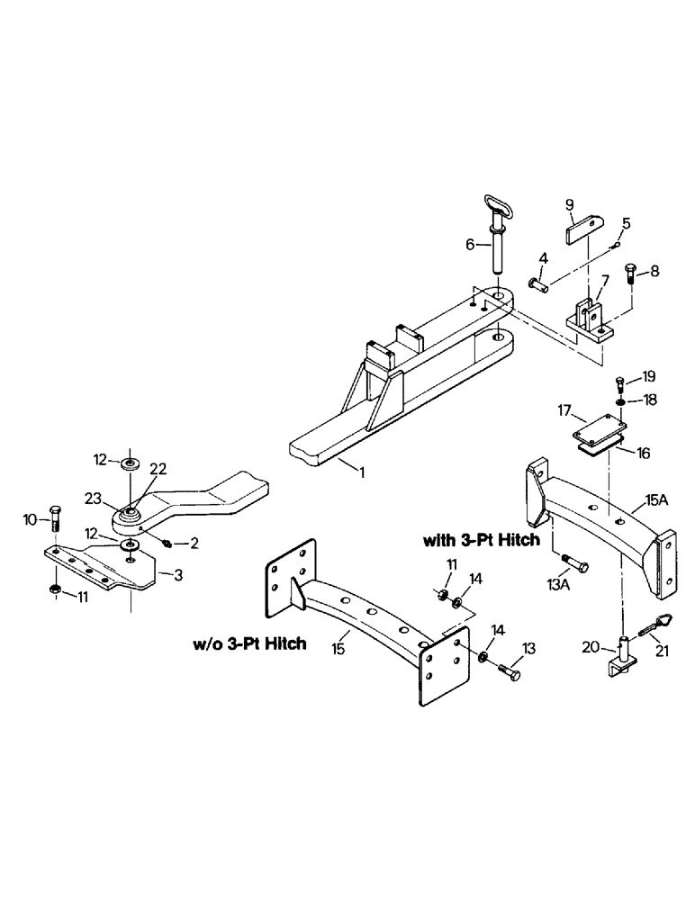 Схема запчастей Case IH SM-325 - (06-08) - DRAWBAR AND MOUNTING, LATER STYLE, ASN 3913 4/23/84 (12) - FRAME