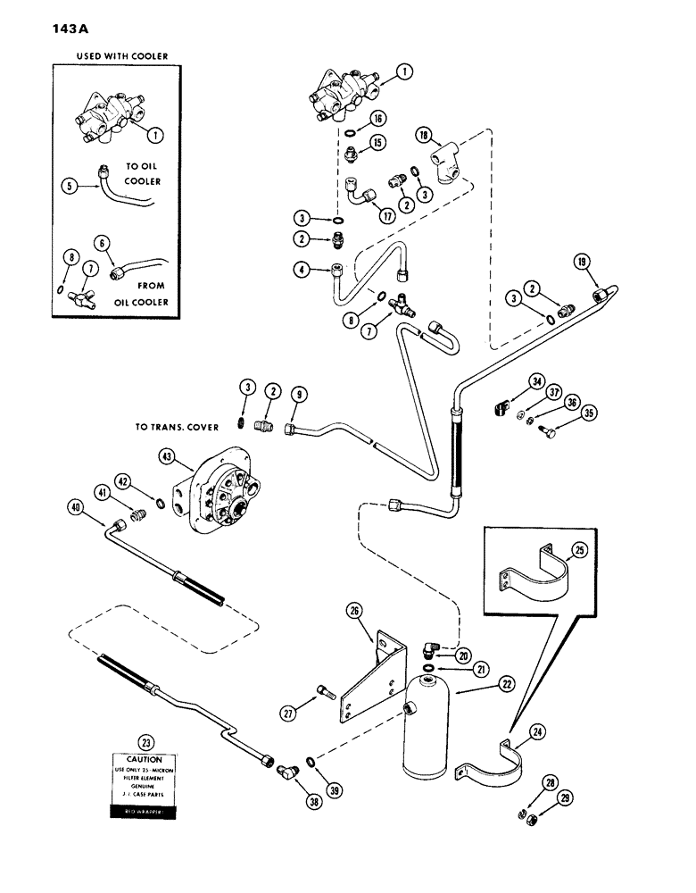 Схема запчастей Case IH 870 - (143A) - STEERING AND BRAKE VALVE SYSTEM, HYDRAULIC BRAKES WITH POWER SHIFT, USED PRIOR TO TRAC. S/N 8693001 (05) - STEERING