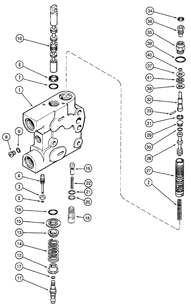 Схема запчастей Case IH 7230 - (8-052) - HYDRAULIC REMOTE VALVE ASSEMBLY, FIRST REMOTE WITH LOAD CHECK (08) - HYDRAULICS