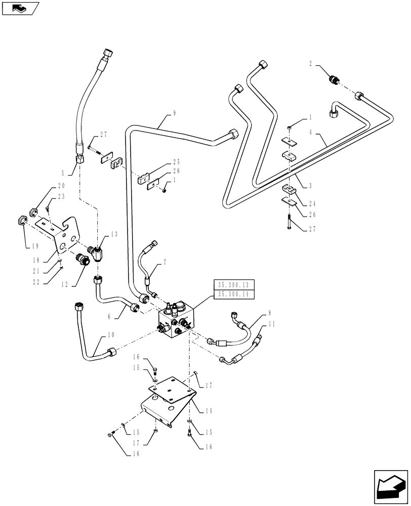 Схема запчастей Case IH 7230 - (35.200.03) - HYDRAULICS- PTO(3) (35) - HYDRAULIC SYSTEMS