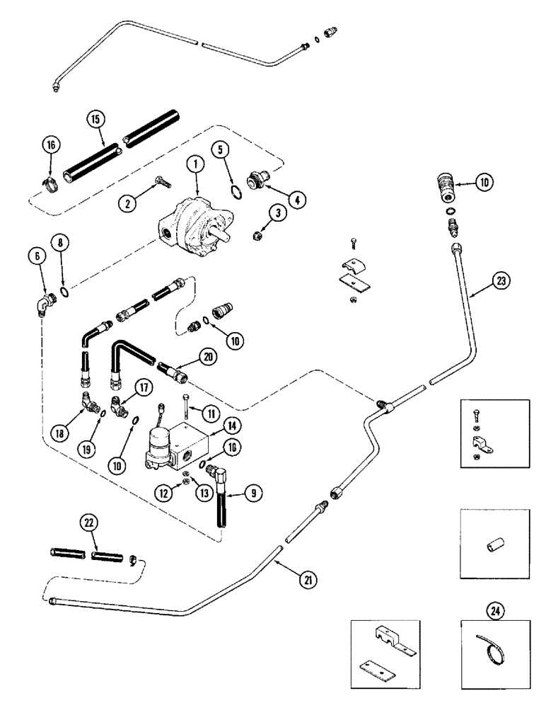 Схема запчастей Case IH 1010 - (8-26) - REEL DRIVE SYSTEM, 1440E, 1460E AND 1480E COMBINE (35) - HYDRAULIC SYSTEMS