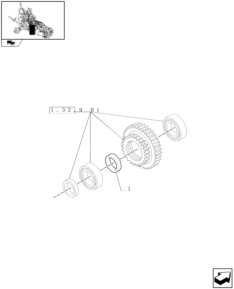 Схема запчастей Case IH PUMA 155 - (1.32.9[03]) - PUMPS FOR HYDRAULIC SYSTEM AND LIFT - ADJUSTMENT SHIMS (03) - TRANSMISSION